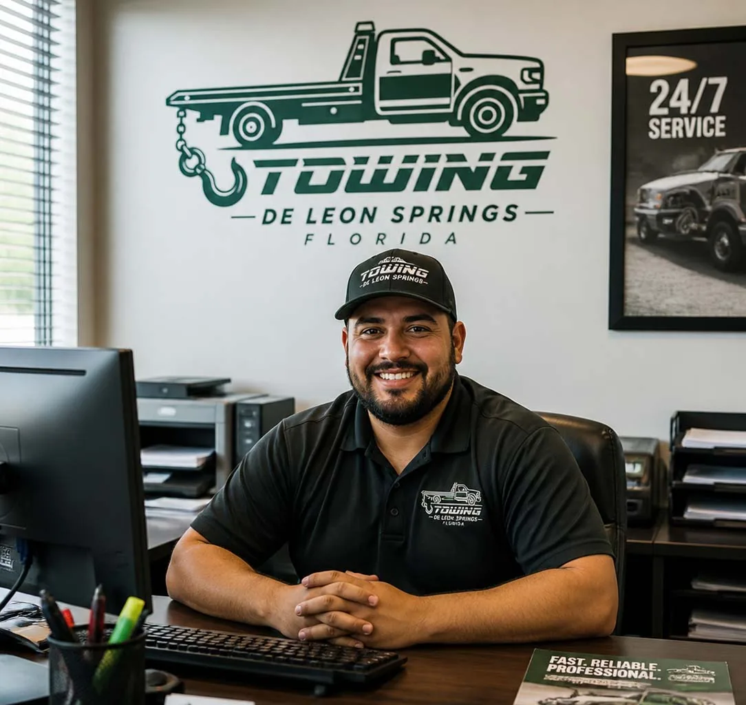 Towing service areas in De Leon Springs and west Volusia West Volusia County towing coverage area